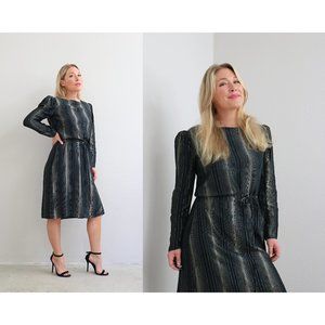 1970's Nancy Bracoloni Metallic Disco Dress // Women's Size Extra Small to Small